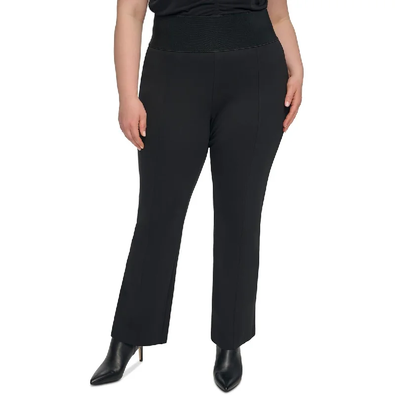 Shop the Weekend Away Plus Womens Pintuck Stretch High-Waisted Pants