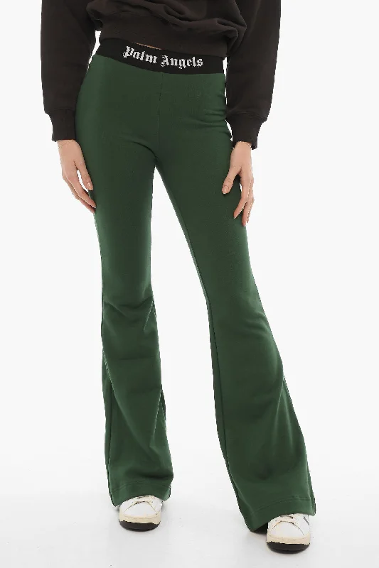 Epic Deals Palm Angels Flared Sweat Pants with Logoed Elastic Band
