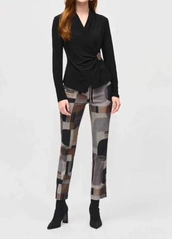 Limited Time Offer Multi Pants In Black Multi