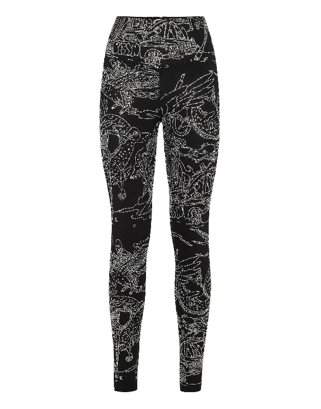 Overstock Sale Jogging Leggings Stones Skeleton tattoo