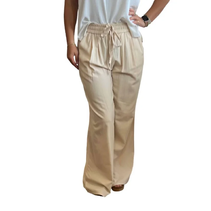 Daily Deals Lightweight Wide Leg Pants In Vanilla