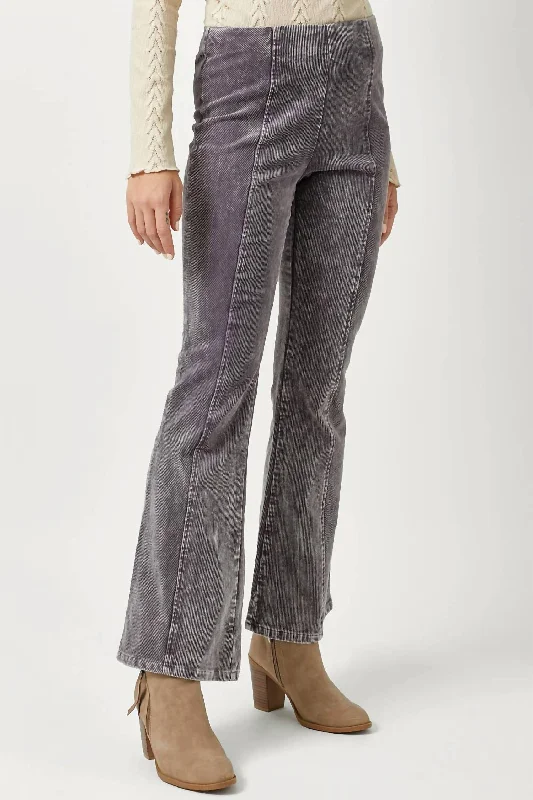 Fantastic Savings Vintage Washed Corduroy Flare Pants In Vintage Grey
