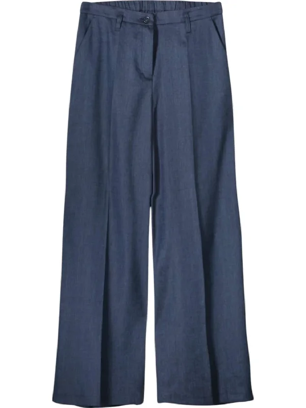 Today Only Women's Linen Blend Trousers In Night Sky
