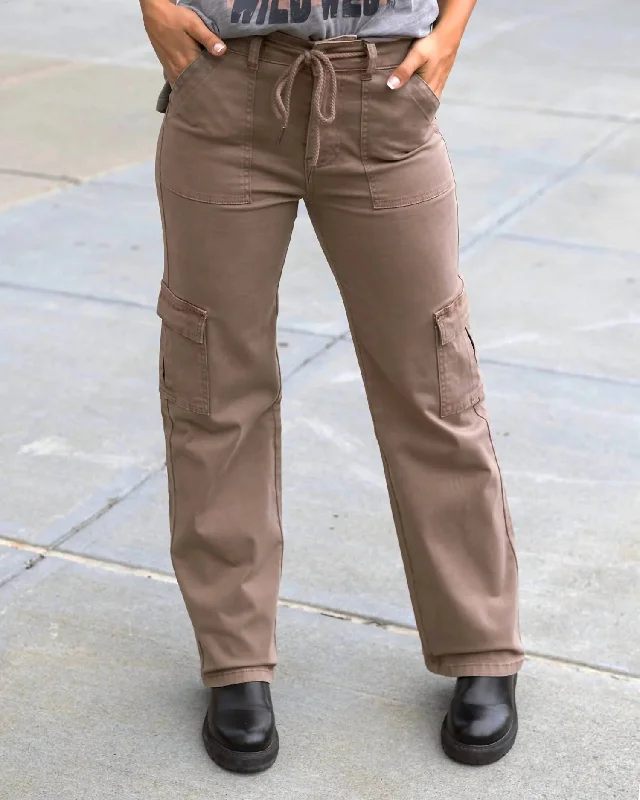 Overstock Sale Sueded Twill Cargo Pant In Caribou