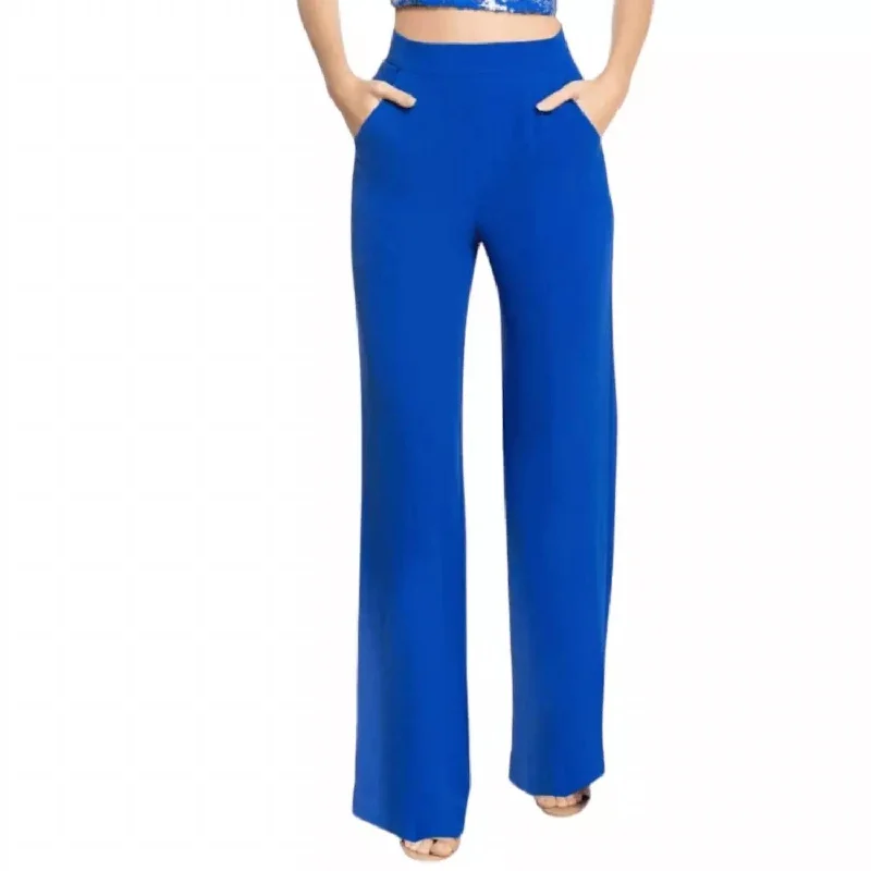 Unbeatable Prices Ashton Wide Leg Split Hem Pants In Blue