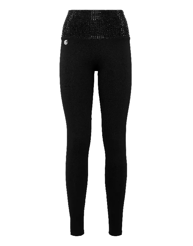 Limited Quantity High Waist Leggings  with Crystals