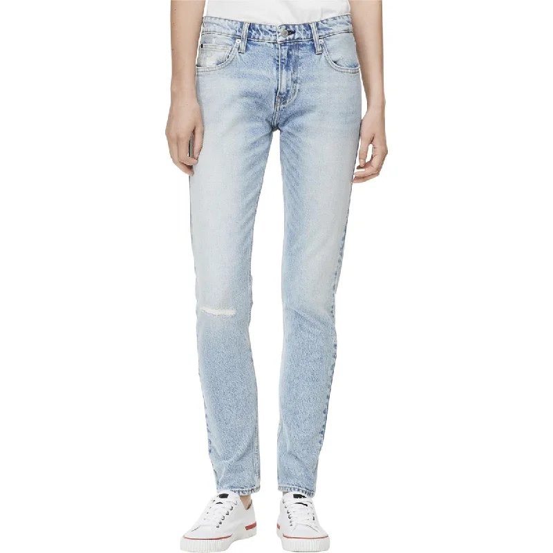 Weekend Steals Await CKJ 021 Womens Mid-Rise Light Wash Slim Leg Jeans