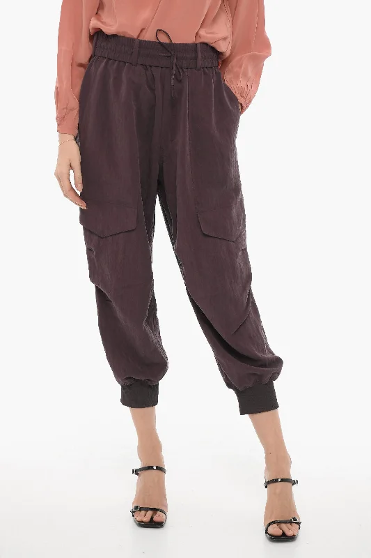 Clearance Sale Y-3 by Yohji Yamamoto ADIDAS Wide Leg Cargo Pants with Elastic Waistband
