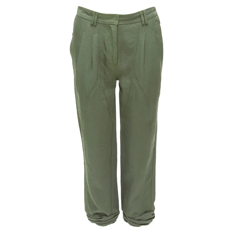 Overstock Sale Alexander Wang Twill Panelled Back Pockets Ruched Hem Safari Pants