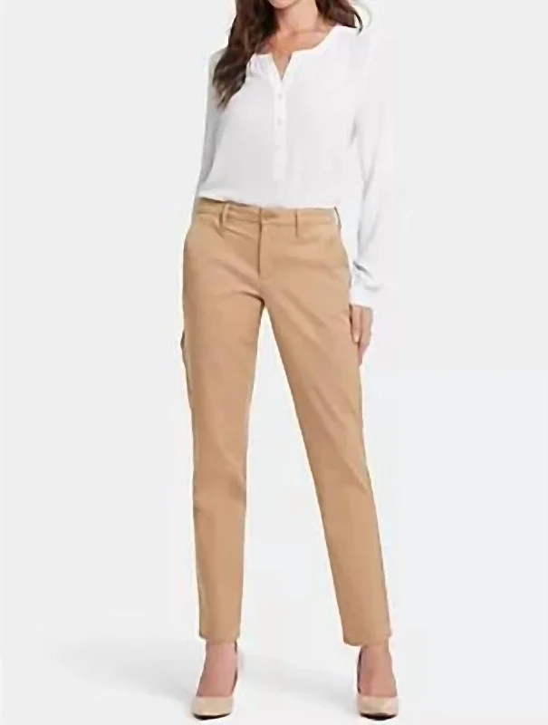 Huge Discounts Sheri Slim Trouser In Sand Dune