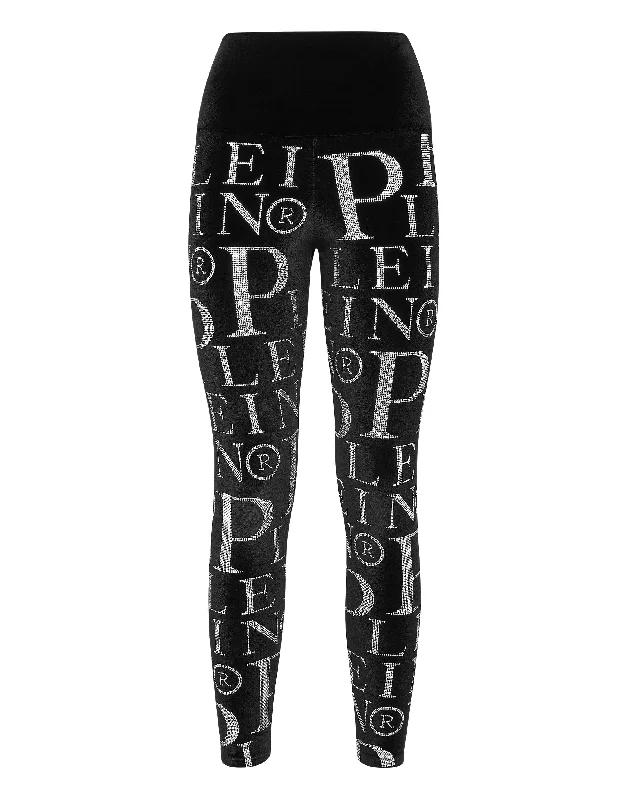 Discount Extravaganza Velvet Leggings Stones All over PP