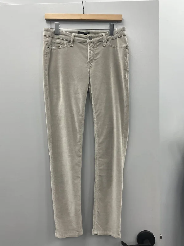 Midnight Madness 5 Pockets Velvet Pants In Stone
