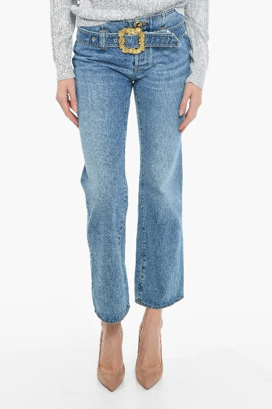Take Advantage Cormio High Waisted Flared Fit Jeans With Buckle