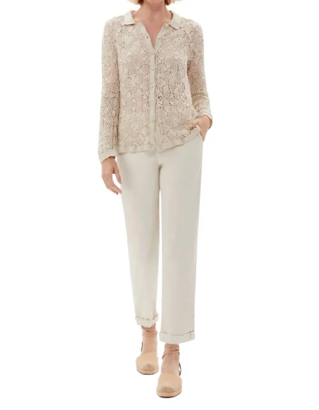 Weekend Savings Fiesta Mitchell Roll Cuff Chino Pant In Natural