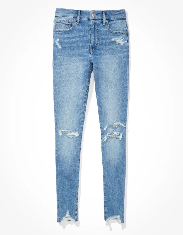 Exclusive Online Offer AE Luxe Ripped High-Waisted Jegging