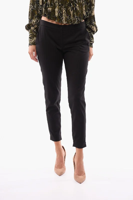 Value Deals Oblò Unique Solid Color Cigarette Pants with 4 Pockets