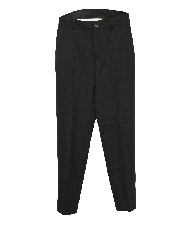 Stock Up Balenciaga Straight Pants in Black Wool