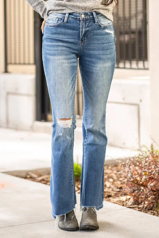 Crazy Deal East Gate High Rise Flare Jean In Denim