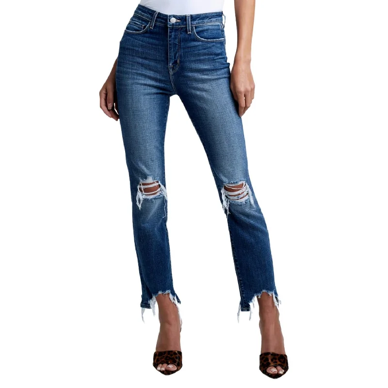 Mega Sale High Line Jean In Distressed Plaza