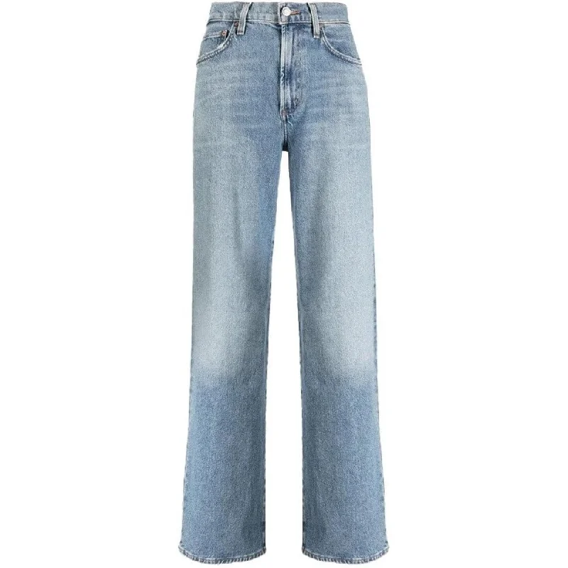 Seasonal Clearance Agolde Women's Harper Mid-Rise Relaxed Straight Jeans, Flash