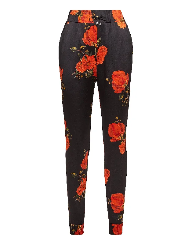 Season Finale Sale Jogging Trousers "Red Flowers Print"