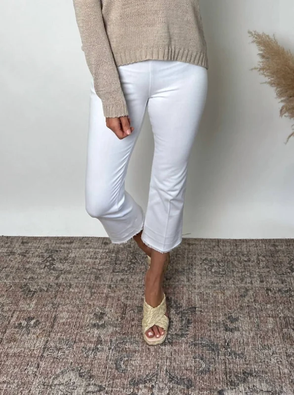 Time-Limited Offer High Rise Baby Bootcut Pants In White