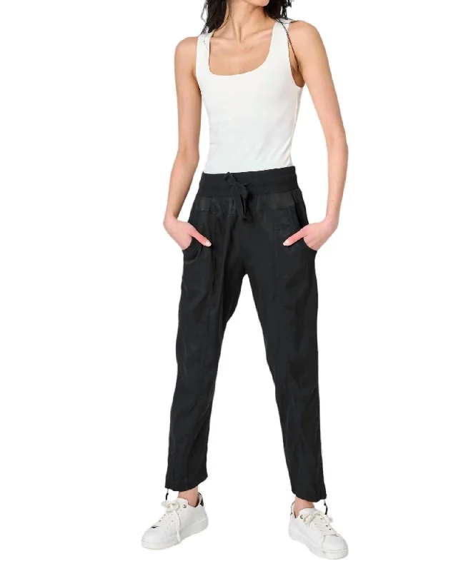 Extra Savings Melody Stretch Cupro Relaxed Fit Jogger In Black