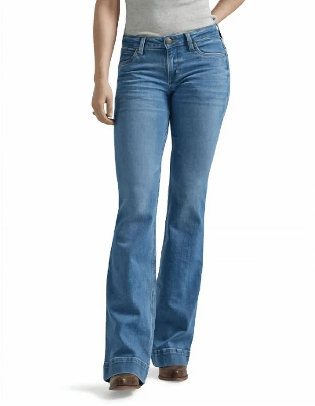 Limited Edition Retro Mae Mid Rise Trouser Jean In Eva