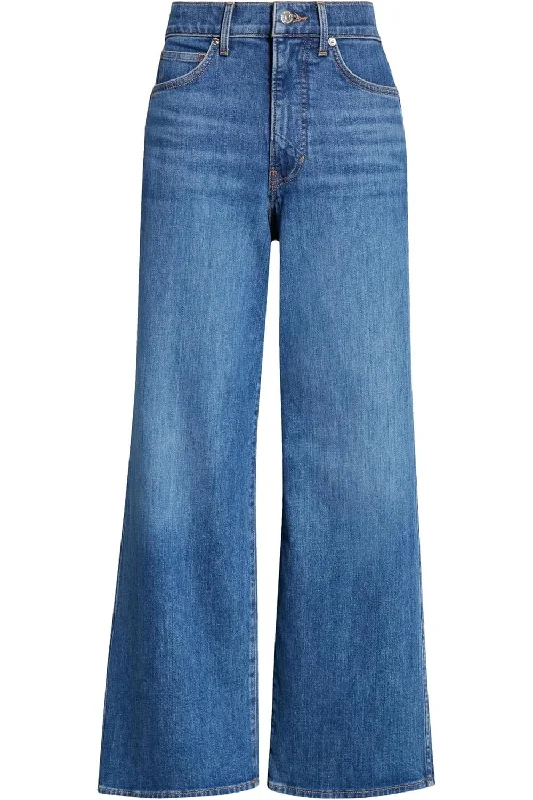 Friends and Family Sale Veronica Beard Women's Taylor Cropped High-Rise Wide Leg Jean, Serendipity