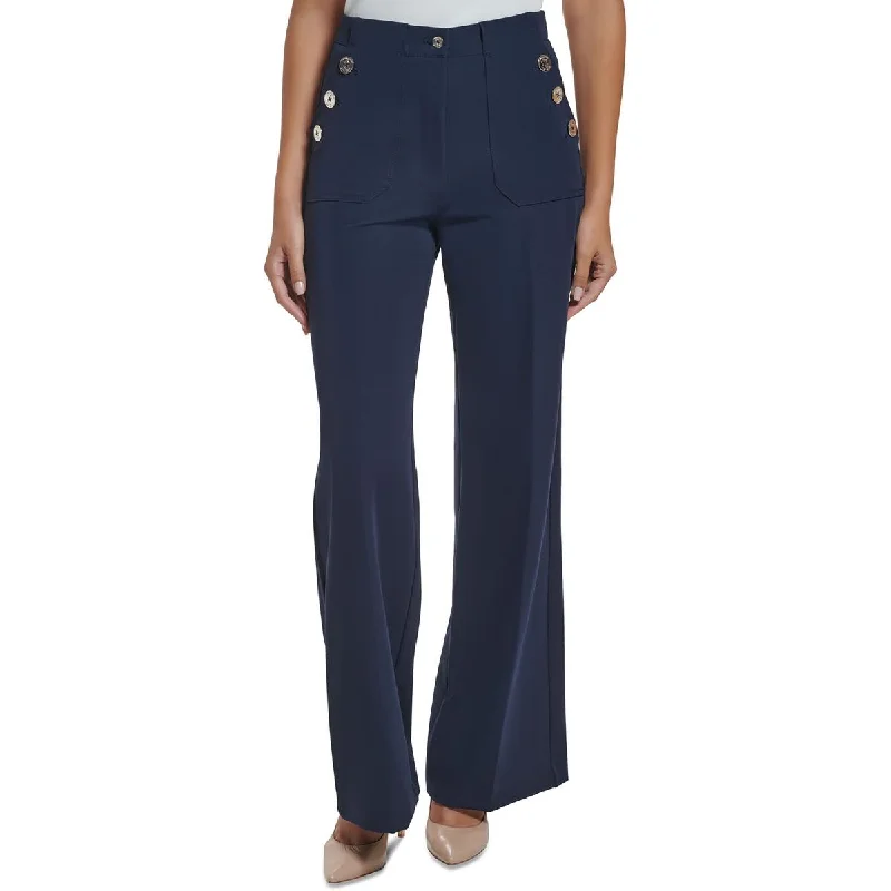 Weekend Steals Await Womens Button Sailr Wide Leg Pants