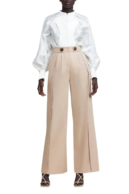 Hurry In Wicklow Pant In Latte