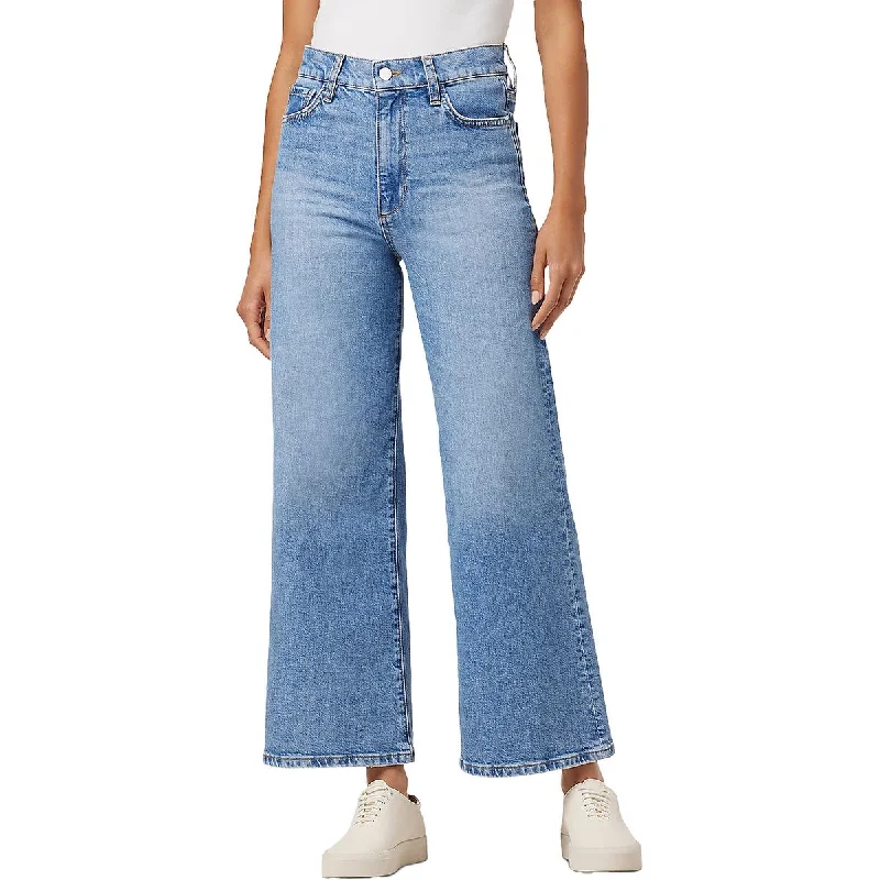 Buy More, Save More Womens Denim Faded Wide Leg Jeans
