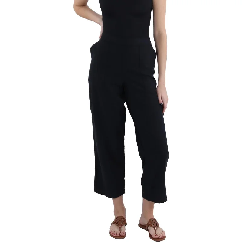 Weekend Sale: Don't Miss Out Womens Linen Blend Mid-Rise Cropped Pants