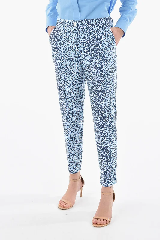 Best Seller Parosh Animal Printed COPARD Trousers with Side Pockets