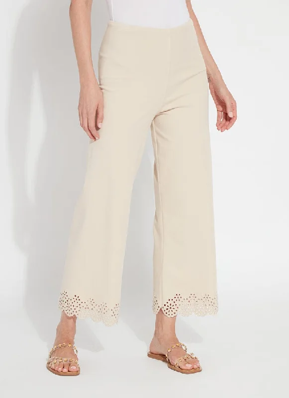 Weekend Deals You Can't Resist Cropped Embroidered Eyelet Wide Leg (26" Inseam)