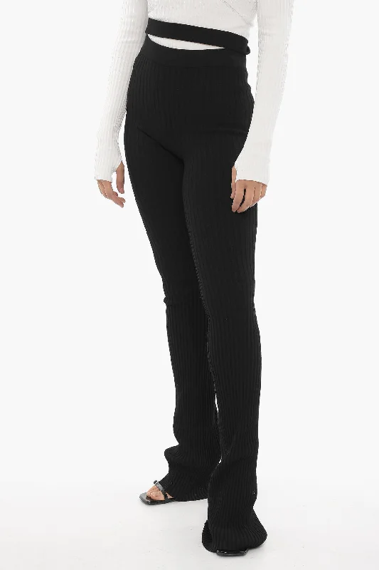 Exclusive Preview ANDREĀDAMO Ribbed Boot Cut Pants