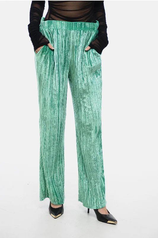 Price Rollback Sleep no More Curly Velvet Wide-Leg Pants