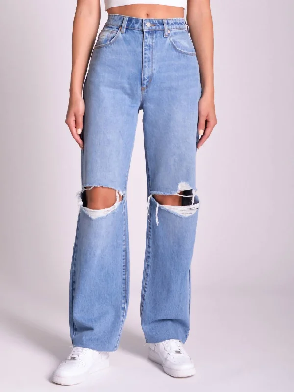 Unmissable Offer Carrie Britt Rip Jeans In Mid Vintage Blue