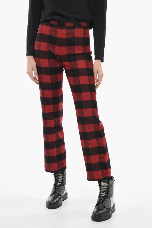 Hot Deal Woolrich Stretch Wool Pants with Check Pattern