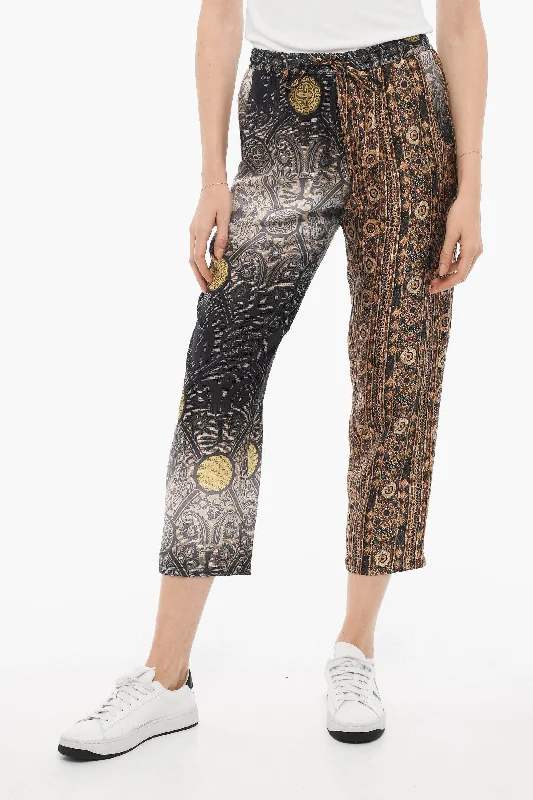 Price Smash Pierre-Louis Mascia Patterned Silk Pants with Elastic Waistband