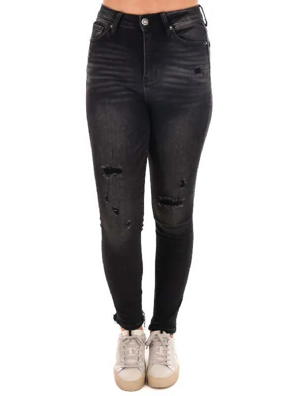Overstock Time Of Your Life Vintage Skinny Jeans In Black
