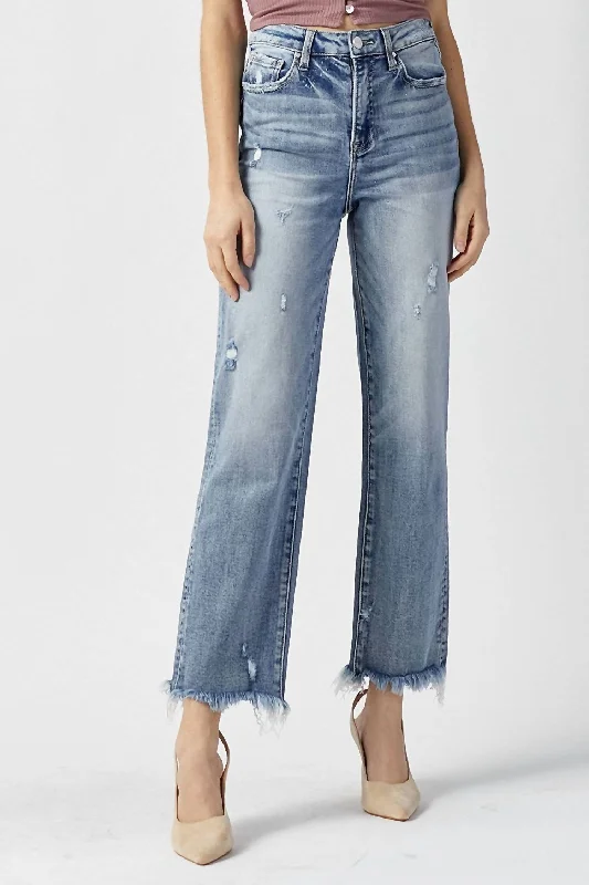 Exclusive Access Stacey Hi Rise Straight Jeans In Blue