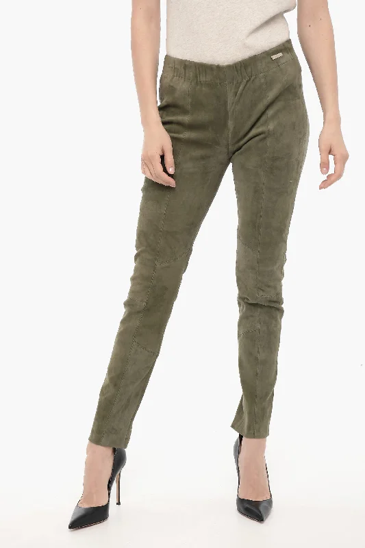 Price Fest Woolrich Elastic Waistband Suede Leggings