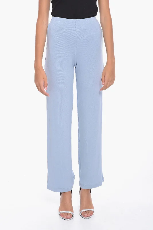 Don't Wait Lama Jouni Ribbed High-Waisted Palazzo Pants