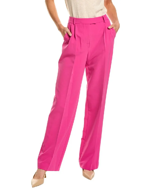 Time-Limited Offer BCBGMAXAZRIA Pleated Straight Leg Pant