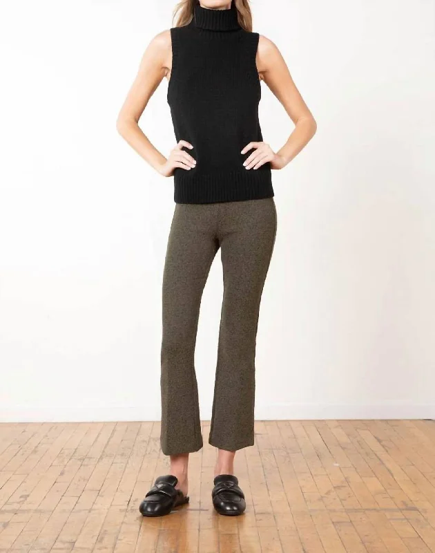 Weekend Special Leo Solid Boucle Pant In Olive