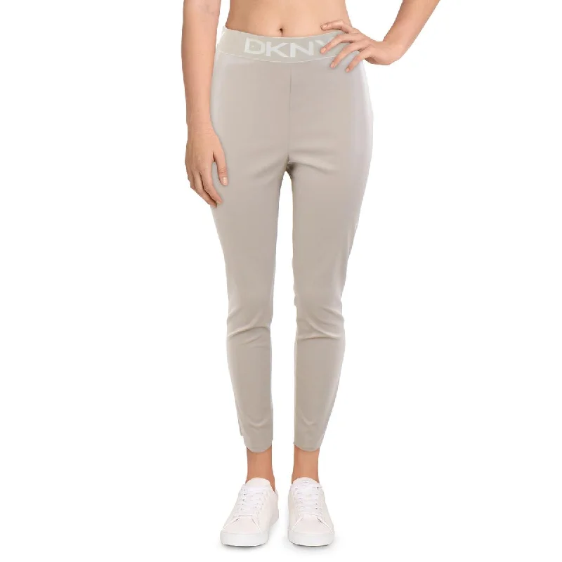 Unmissable Offer Womens Faux Leather Logo Leggings