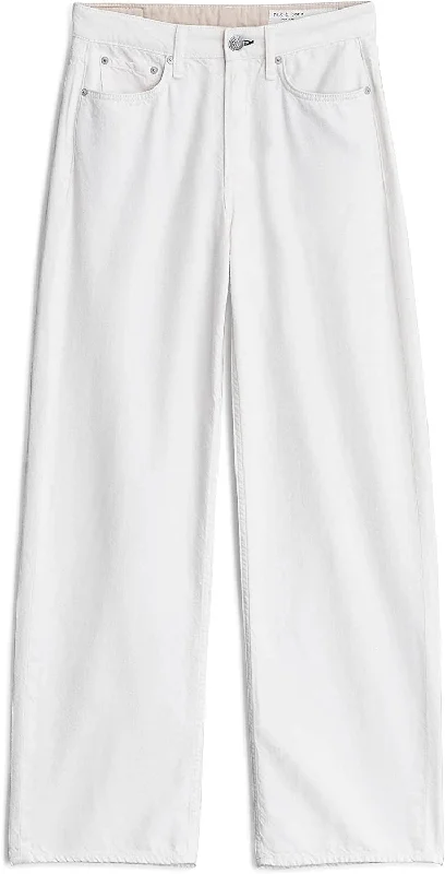 Markdown Madness Rag & Bone Featherweight Logan Ecru Wide Leg Jeans