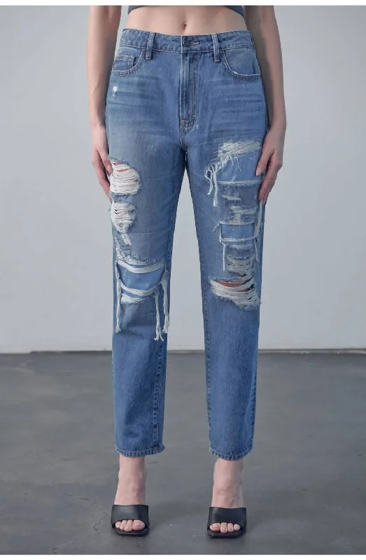 Crazy Savings Tracey High Rise Straight Leg Jean In Dark Wash