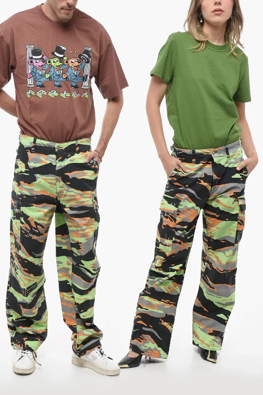 Deal Mania Erl Camouflage Effect Wide Leg UNISEX Cargo Pants